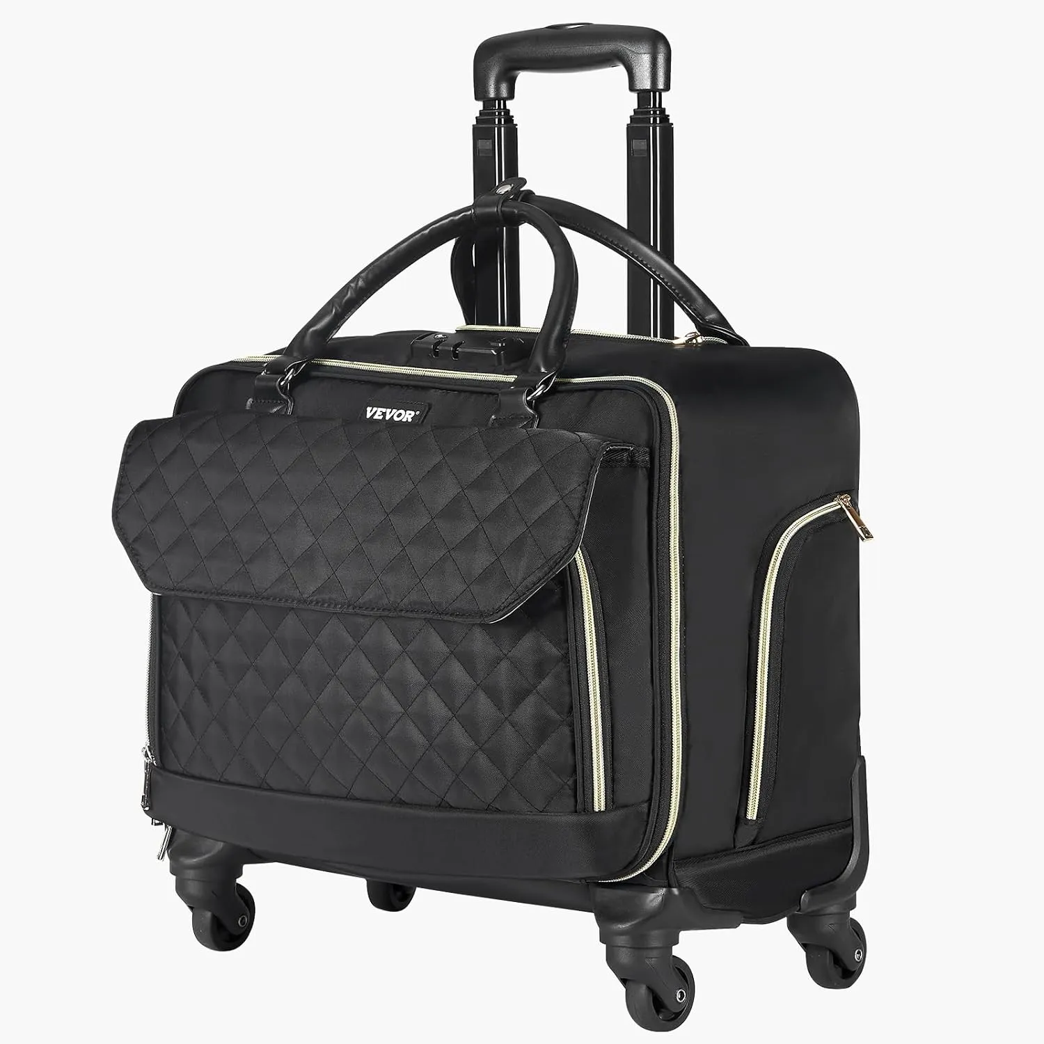 VEVOR Rolling laptop bag,Wheeled Briefcase, Roller Computer Tote Bag, Laptop Case for Work Travel Business Office, Women Men
