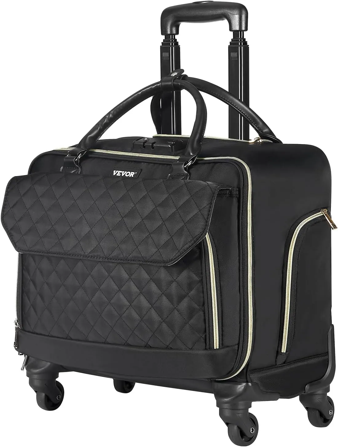 VEVOR Rolling laptop bag,Wheeled Briefcase, Roller Computer Tote Bag, Laptop Case for Work Travel Business Office, Women Men
