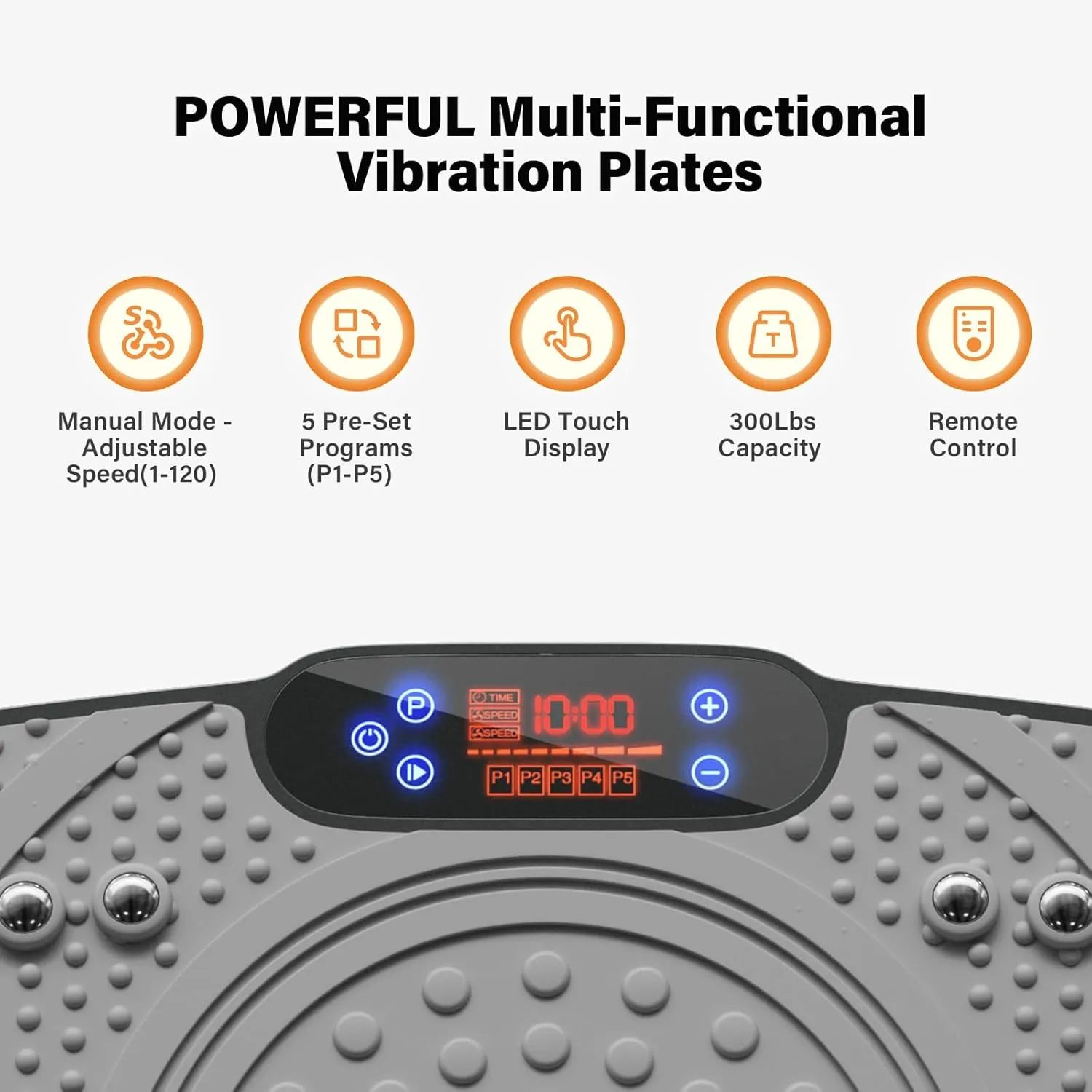 Vibration Plate Exercise Machine: TISSCARE Vibrating Plates for Weight Loss and Lymphatic Drainage, Whole Body Workout Sculpting Platform for Home Fitness Fat Burner for Women Men