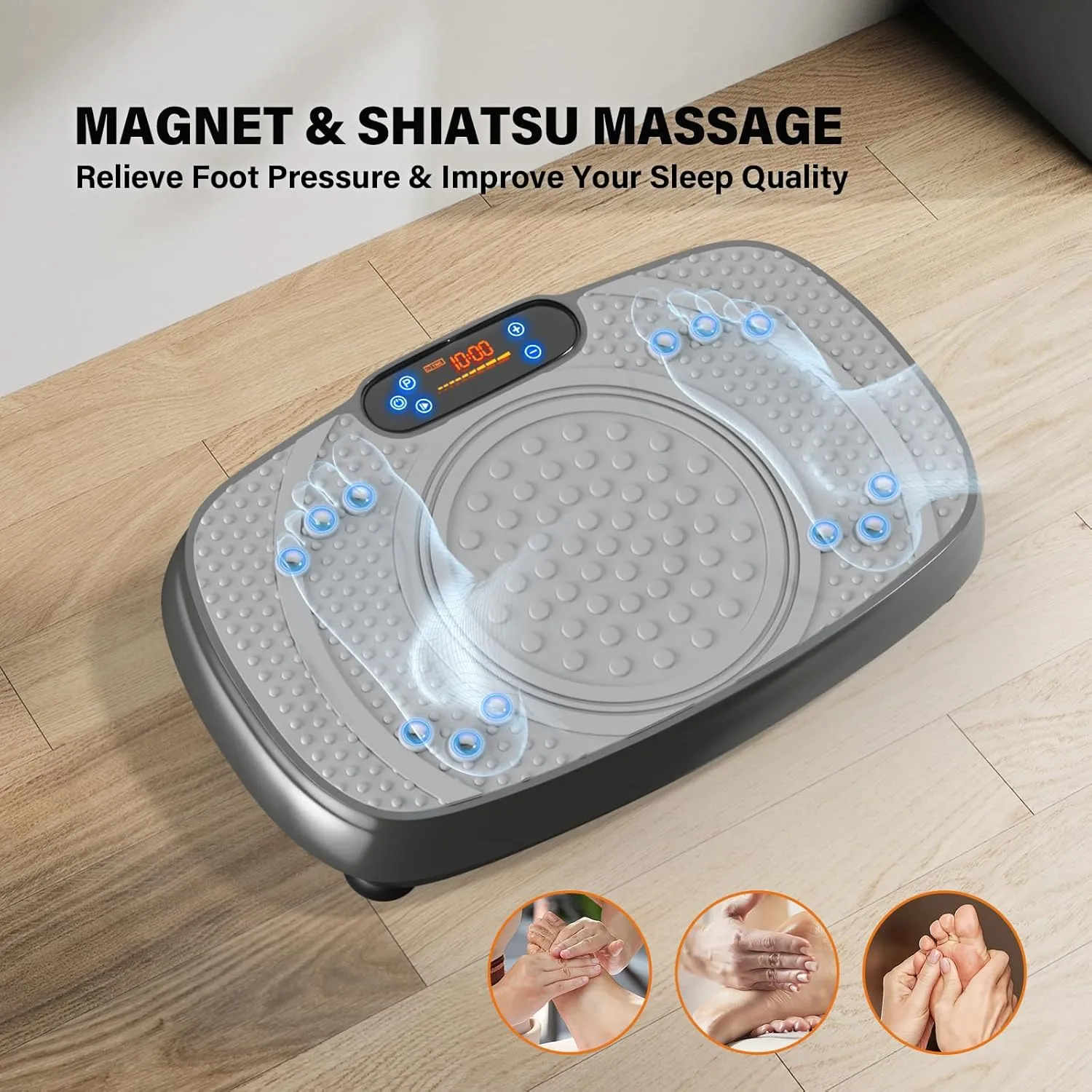 Vibration Plate Exercise Machine: TISSCARE Vibrating Plates for Weight Loss and Lymphatic Drainage, Whole Body Workout Sculpting Platform for Home Fitness Fat Burner for Women Men