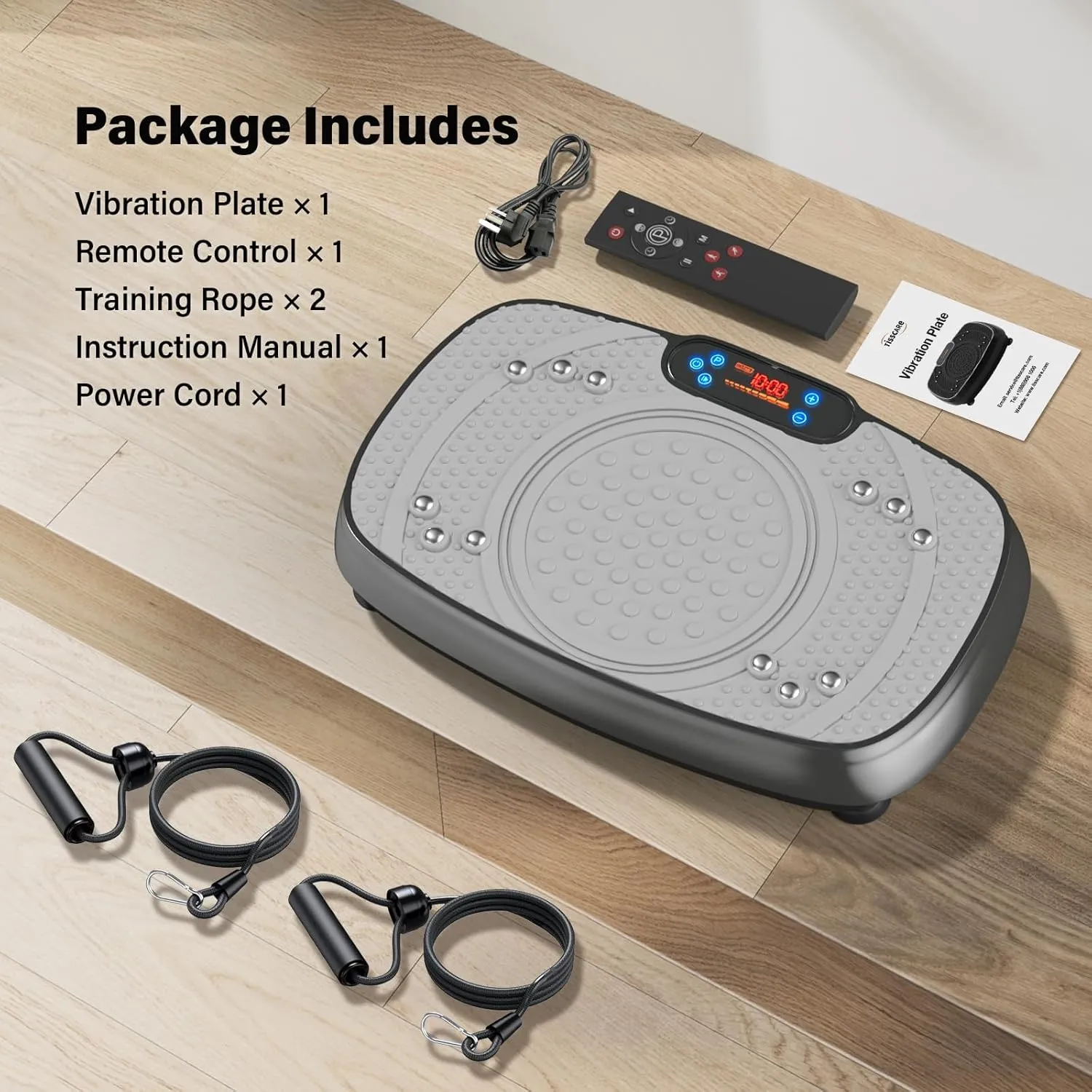 Vibration Plate Exercise Machine: TISSCARE Vibrating Plates for Weight Loss and Lymphatic Drainage, Whole Body Workout Sculpting Platform for Home Fitness Fat Burner for Women Men
