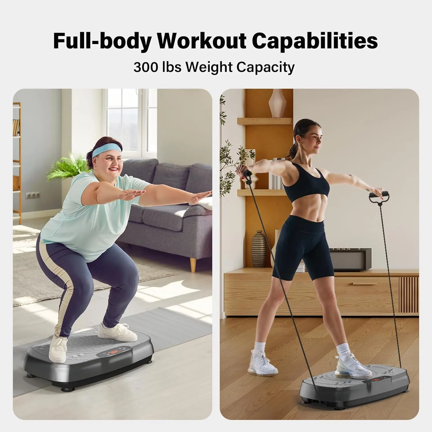 Vibration Plate Exercise Machine: TISSCARE Vibrating Plates for Weight Loss and Lymphatic Drainage, Whole Body Workout Sculpting Platform for Home Fitness Fat Burner for Women Men