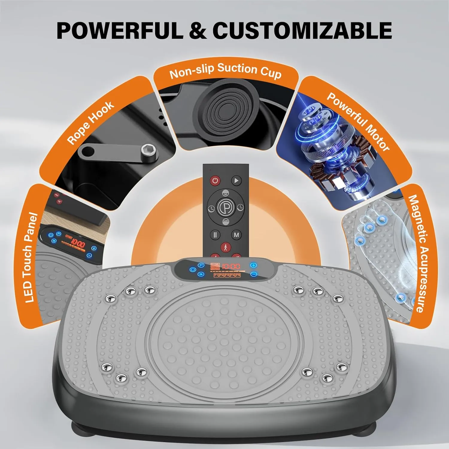 Vibration Plate Exercise Machine: TISSCARE Vibrating Plates for Weight Loss and Lymphatic Drainage, Whole Body Workout Sculpting Platform for Home Fitness Fat Burner for Women Men