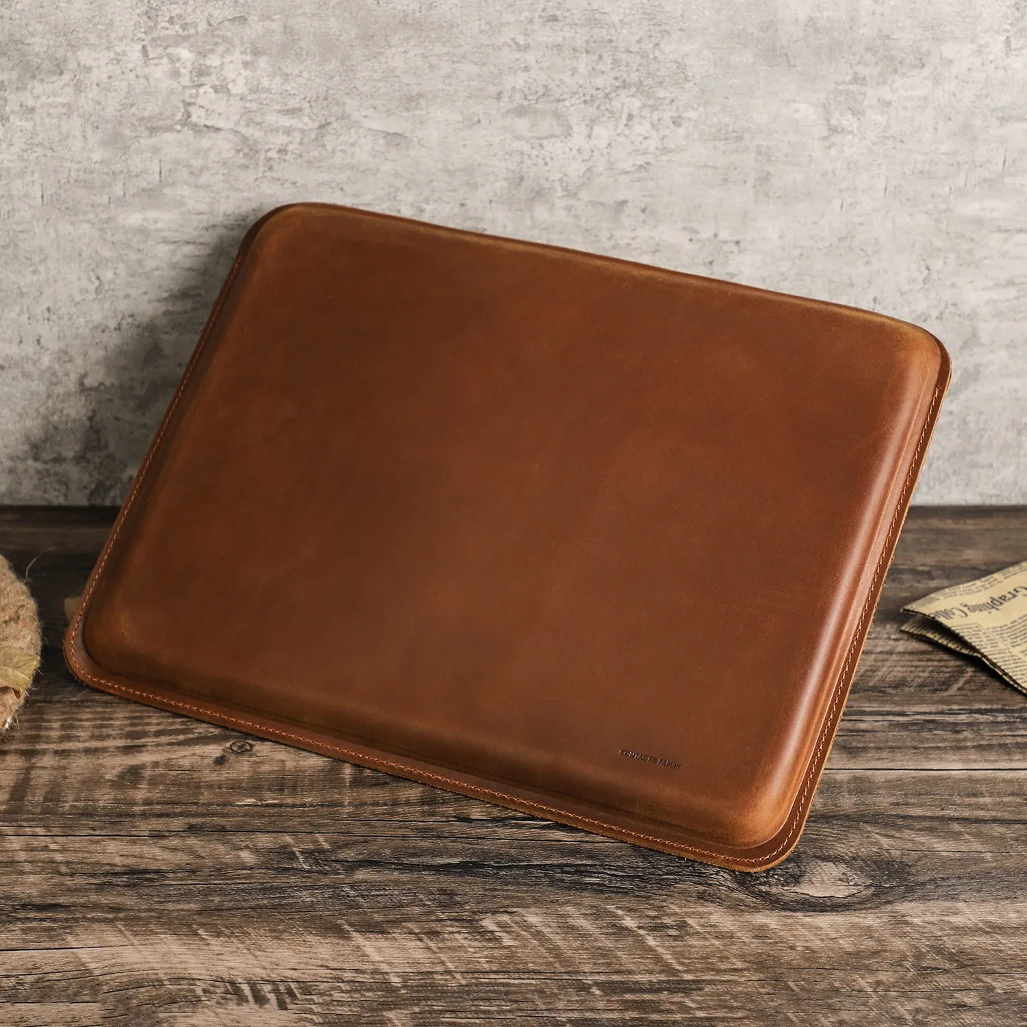 Vintage Leather Laptop Sleeve for MacBook Pro 14"