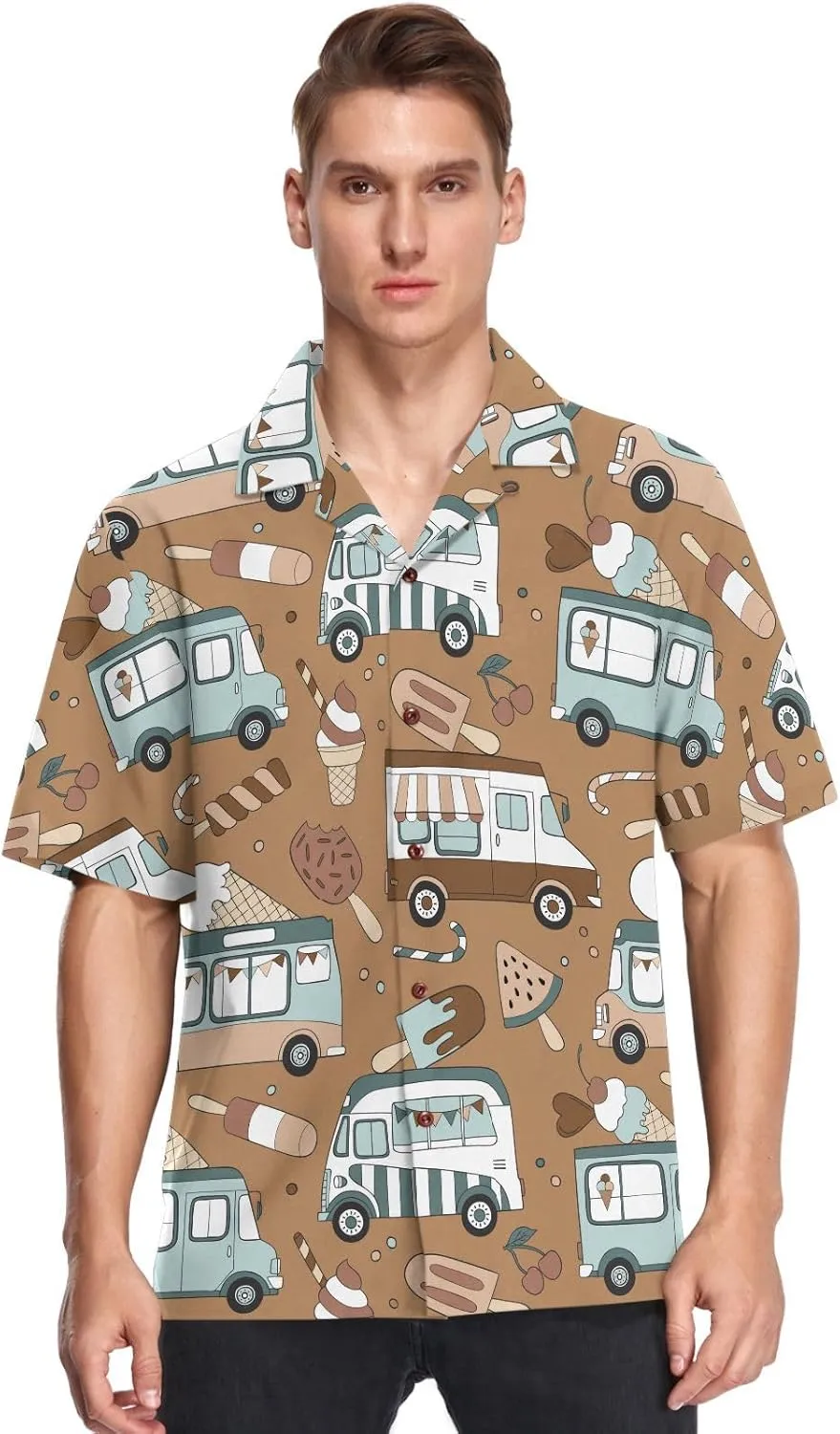 visesunny Fashion Hawaiian Shirts for Men Short Sleeve Aloha Beach Shirt Floral Summer Casual Button Down Shirts S-3XL