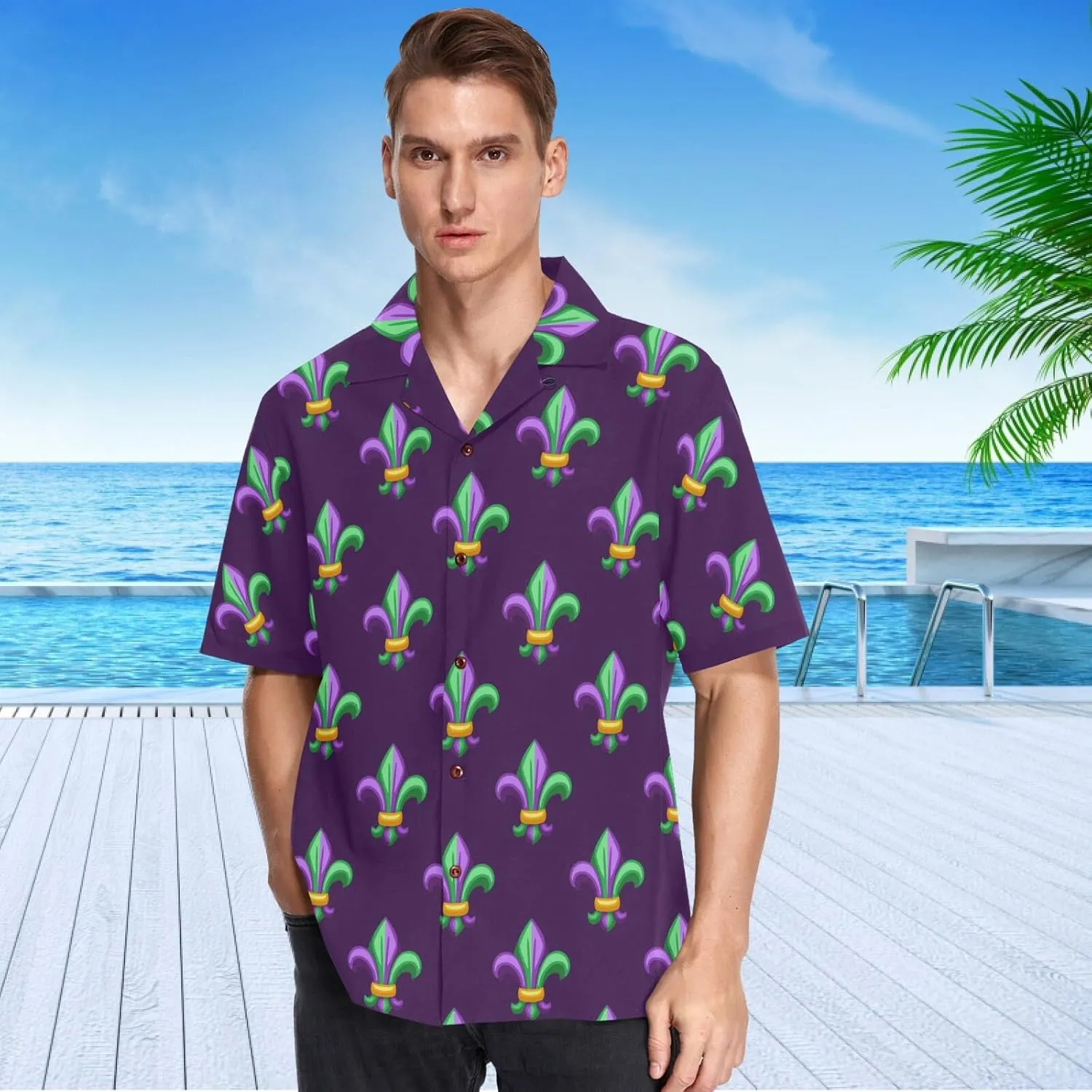 visesunny Fashion Hawaiian Shirts for Men Short Sleeve Aloha Beach Shirt Floral Summer Casual Button Down Shirts S-3XL