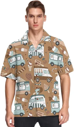 visesunny Fashion Hawaiian Shirts for Men Short Sleeve Aloha Beach Shirt Floral Summer Casual Button Down Shirts S-3XL