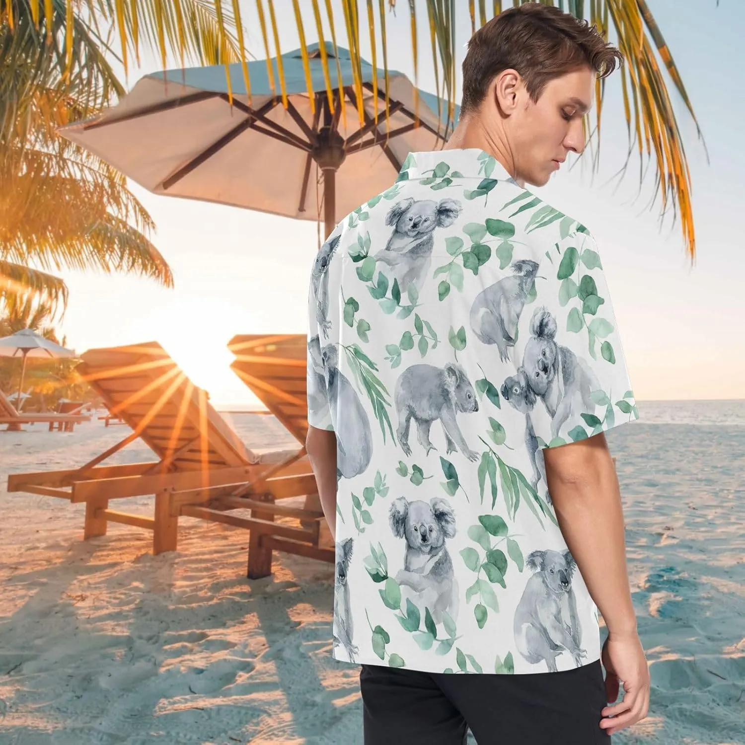 visesunny Fashion Hawaiian Shirts for Men Short Sleeve Aloha Beach Shirt Floral Summer Casual Button Down Shirts S-3XL