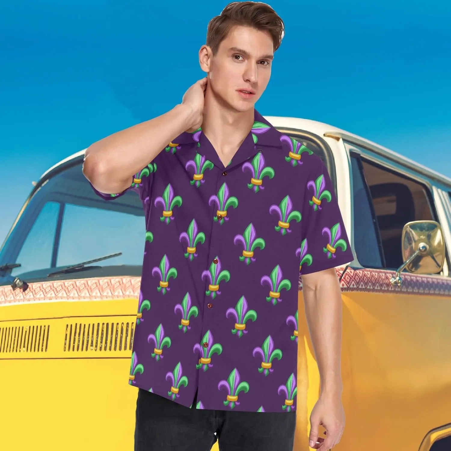 visesunny Fashion Hawaiian Shirts for Men Short Sleeve Aloha Beach Shirt Floral Summer Casual Button Down Shirts S-3XL