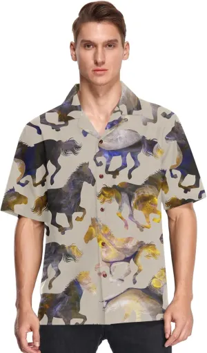 visesunny Fashion Hawaiian Shirts for Men Short Sleeve Aloha Beach Shirt Floral Summer Casual Button Down Shirts S-3XL