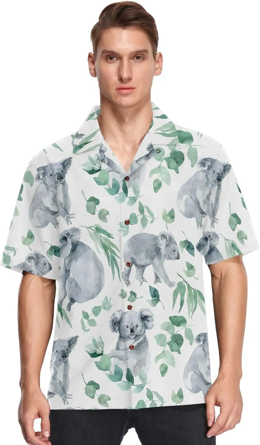 visesunny Fashion Hawaiian Shirts for Men Short Sleeve Aloha Beach Shirt Floral Summer Casual Button Down Shirts S-3XL