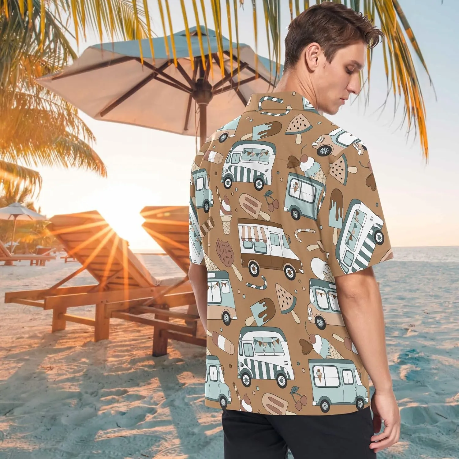 visesunny Fashion Hawaiian Shirts for Men Short Sleeve Aloha Beach Shirt Floral Summer Casual Button Down Shirts S-3XL