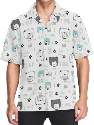 visesunny Mens Casual Button Down Short Sleeve Hawaiian Shirt Aloha Shirt