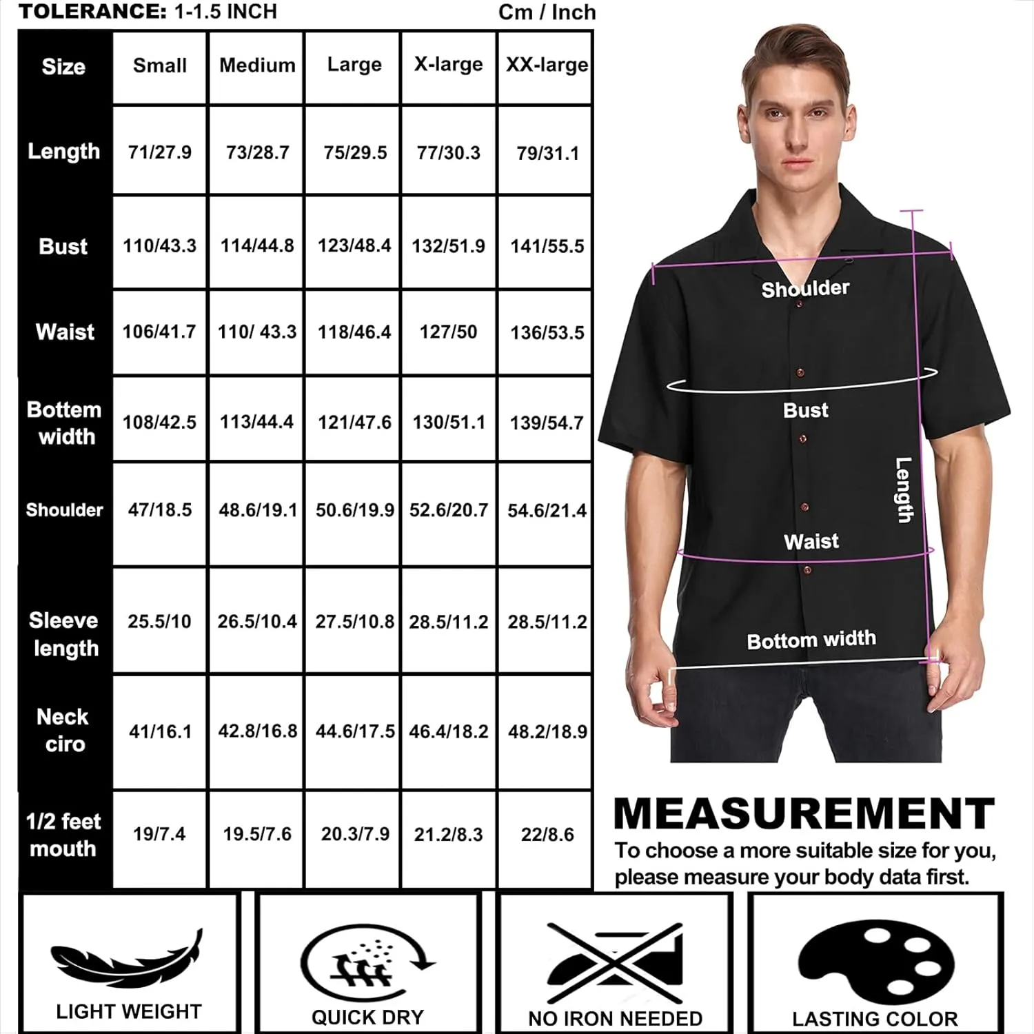 visesunny Mens Casual Button Down Short Sleeve Hawaiian Shirt Aloha Shirt