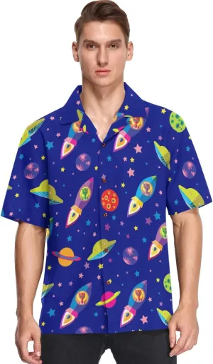 visesunny Novelty Hawaiian Shirts for Men Short Sleeve Aloha Beach Shirt Stylish Tropical Summer Casual Button Down Shirts