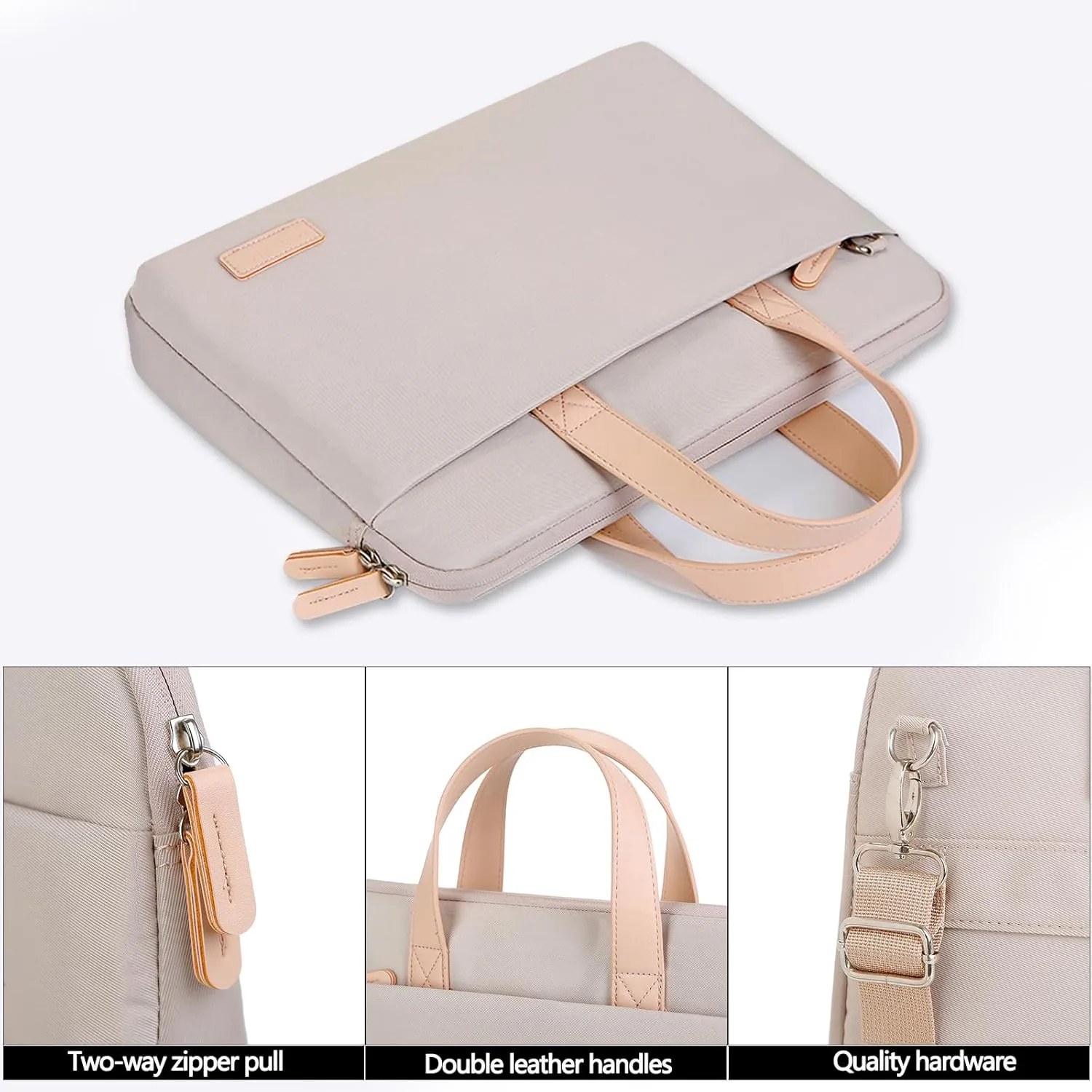VODIU 14 15.6 16 inch Laptop Case, Basics Laptop Bag with Compartment, Carrying Briefcase Messenger Bag with Strap,Pocket
