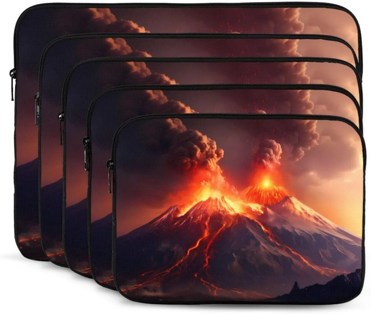 Volcanic Eruptions Pattern Shockproof Portable Laptop 13 inch Sleeve Bag for Men and Women - Ideal for Business Travel, School, and Daily Use