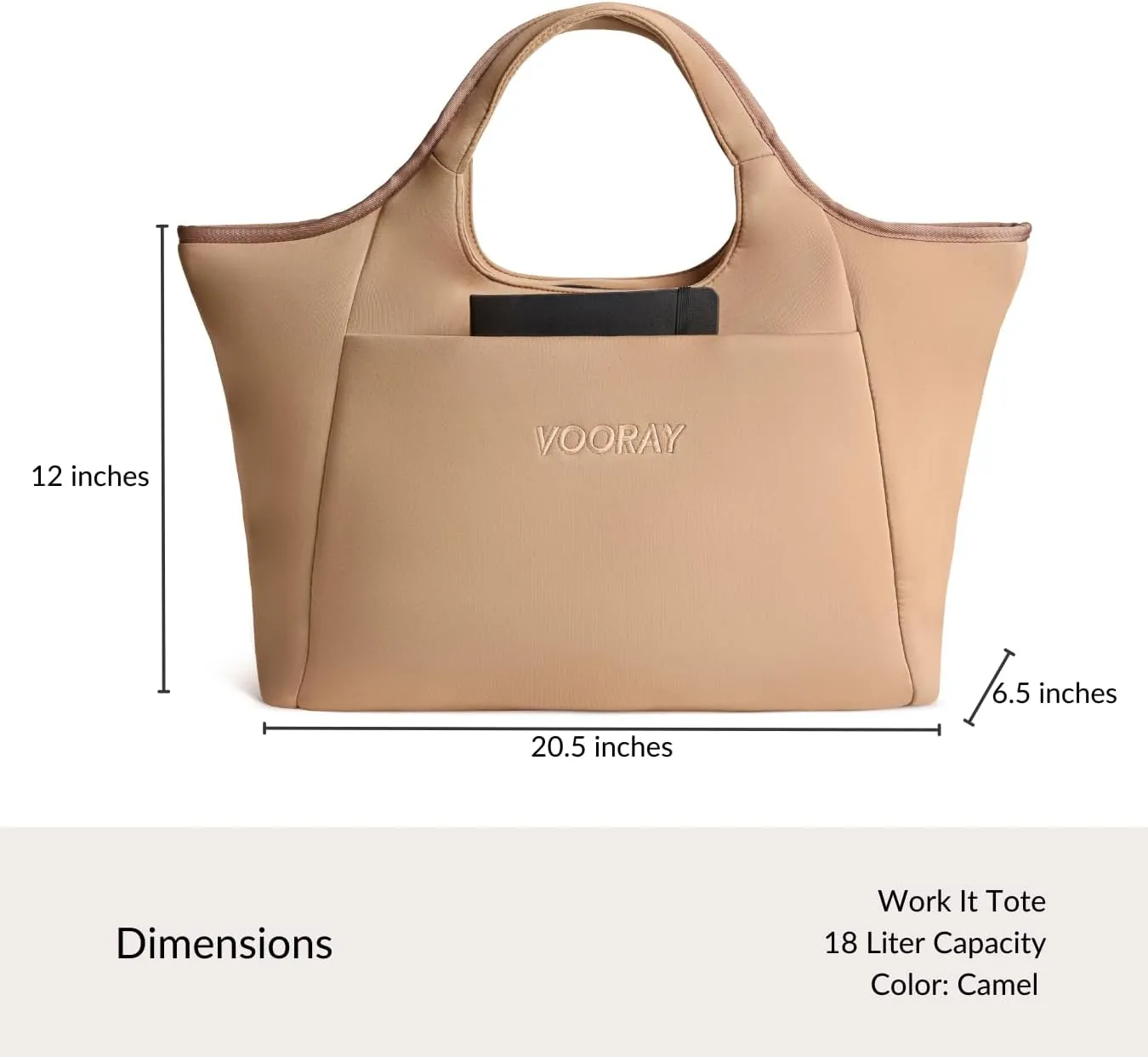 VOORAY Work It Tote Bag for Women, Stylish Work Bag Ideal for Office, Travel and Daily Use