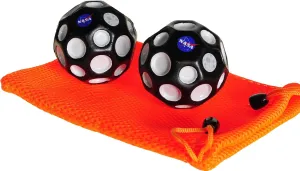 Waboba NASA High Bounce Moon Ball Bundle of 2 with Orange Pouch