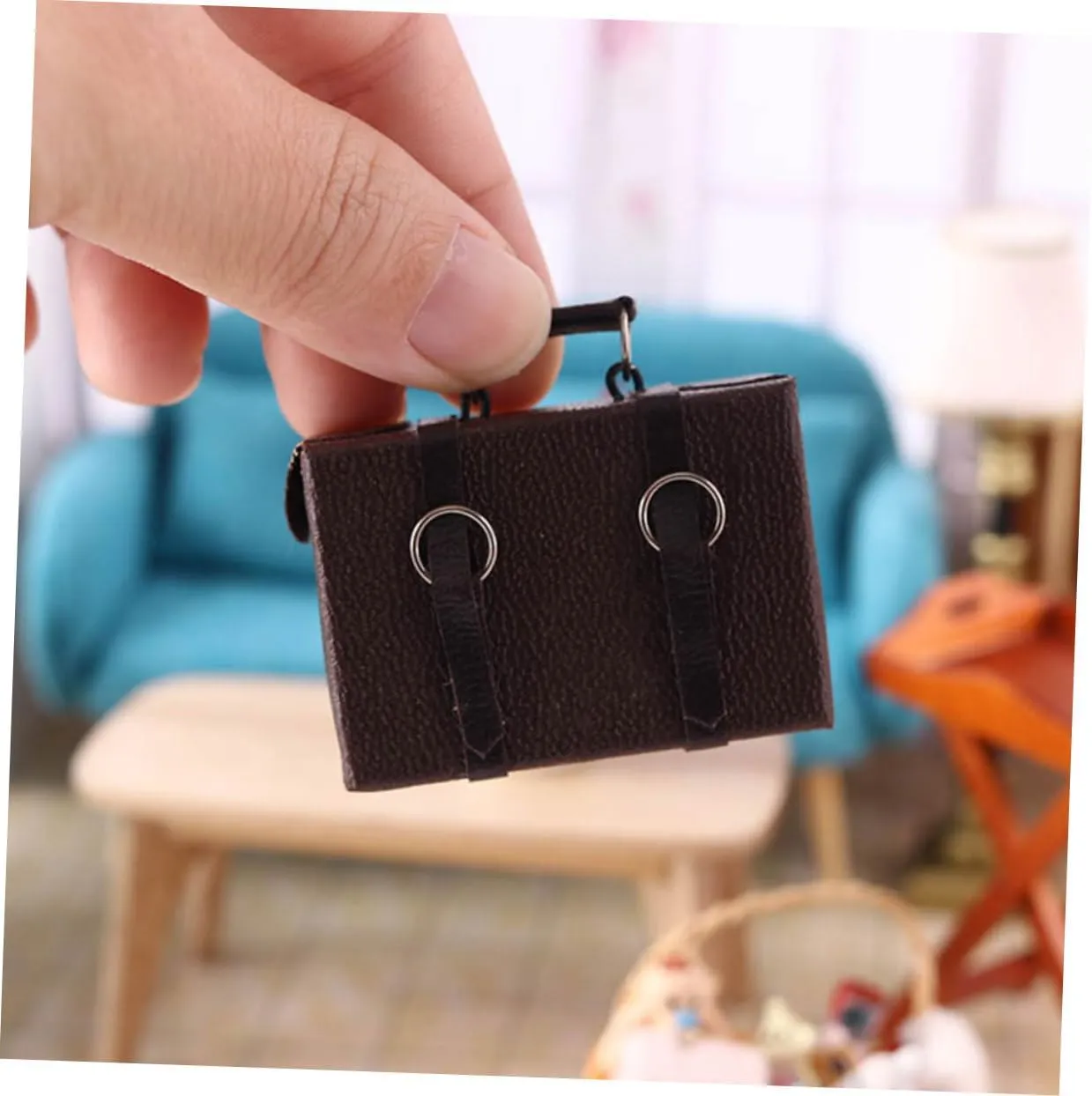 Wakauto 5pcs Miniature Suitcase Doll House Accessories Scale Briefcase for Mini House Decor Versatile Travel Case Model for Dollhouse Scenes