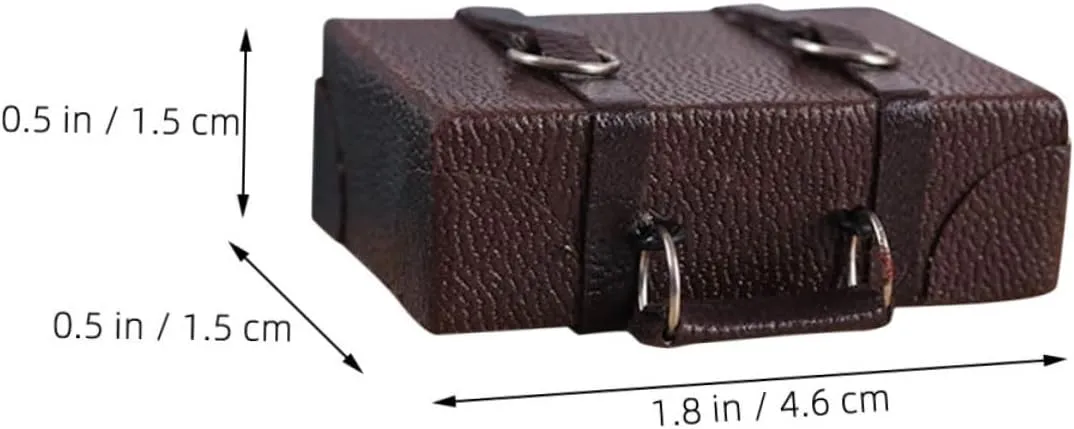 Wakauto 5pcs Miniature Suitcase Doll House Accessories Scale Briefcase for Mini House Decor Versatile Travel Case Model for Dollhouse Scenes