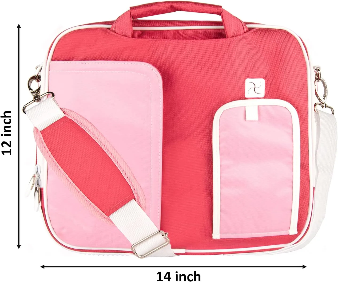 Water-Resistant Nylon Laptop Shoulder Messenger Bag for Professionals - Organized Multi-Compartment Tote for 12" Computers