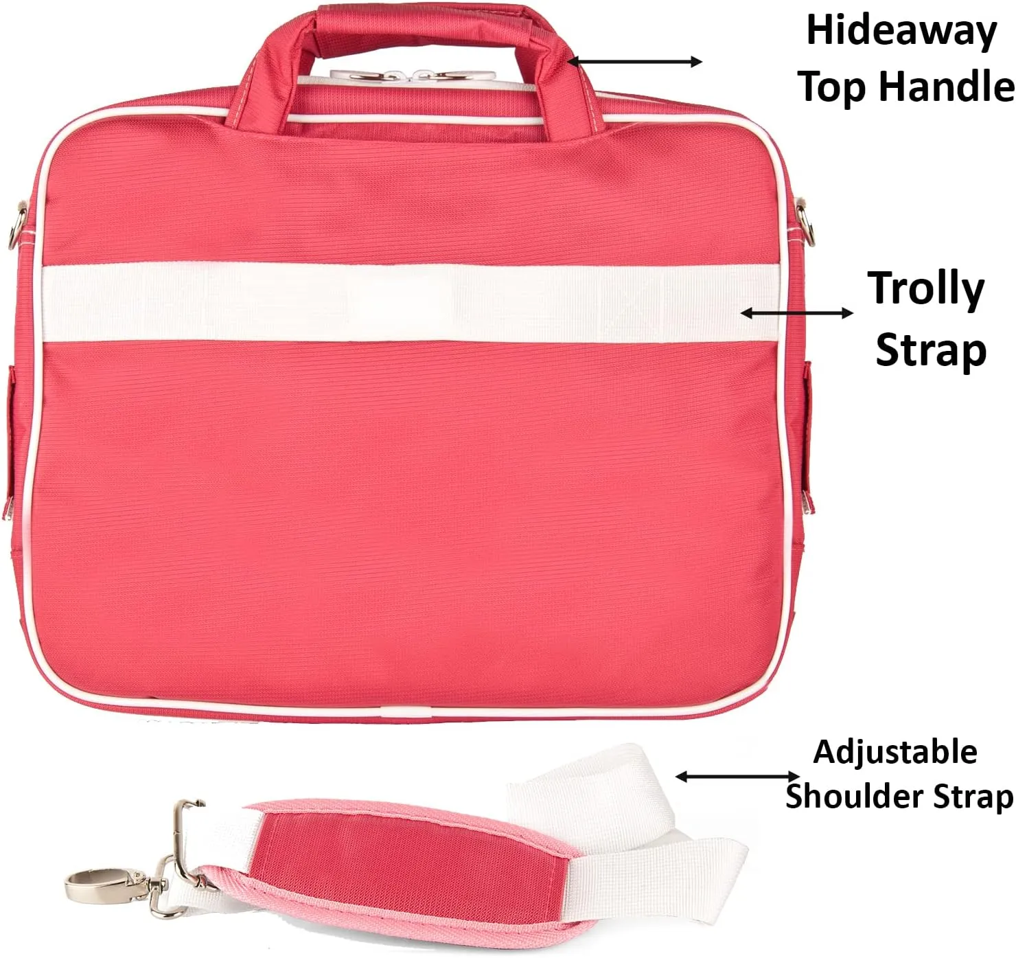 Water-Resistant Nylon Laptop Shoulder Messenger Bag for Professionals - Organized Multi-Compartment Tote for 12" Computers