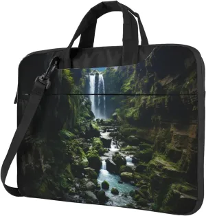 Waterfall cliff Laptop Tote Bag for Men Women Laptop Sleeve Shoulder Briefcase Messenger Computer Bag
