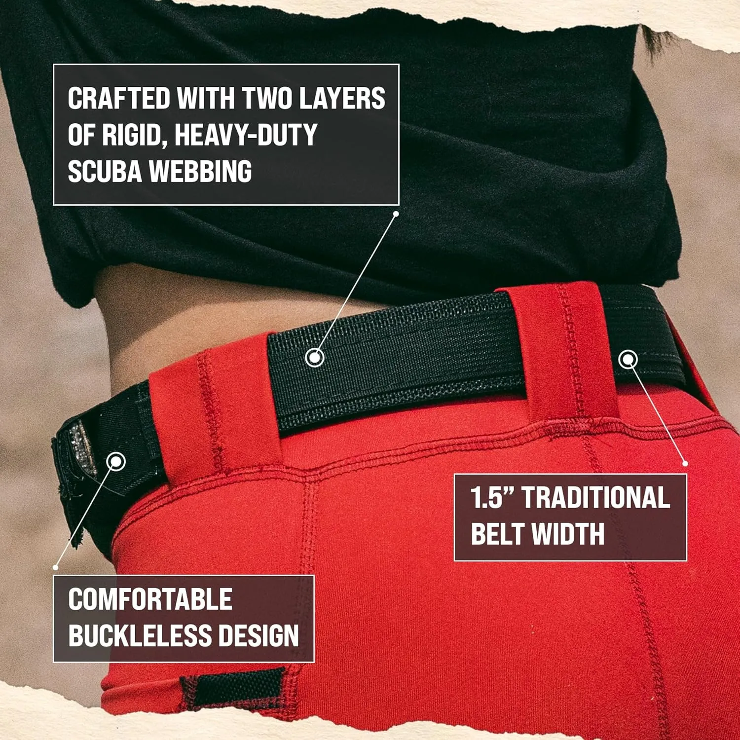We The People Holsters - Falcon - Buckleless Gun Belt - Tactical Gun Belt for Concealed Carry