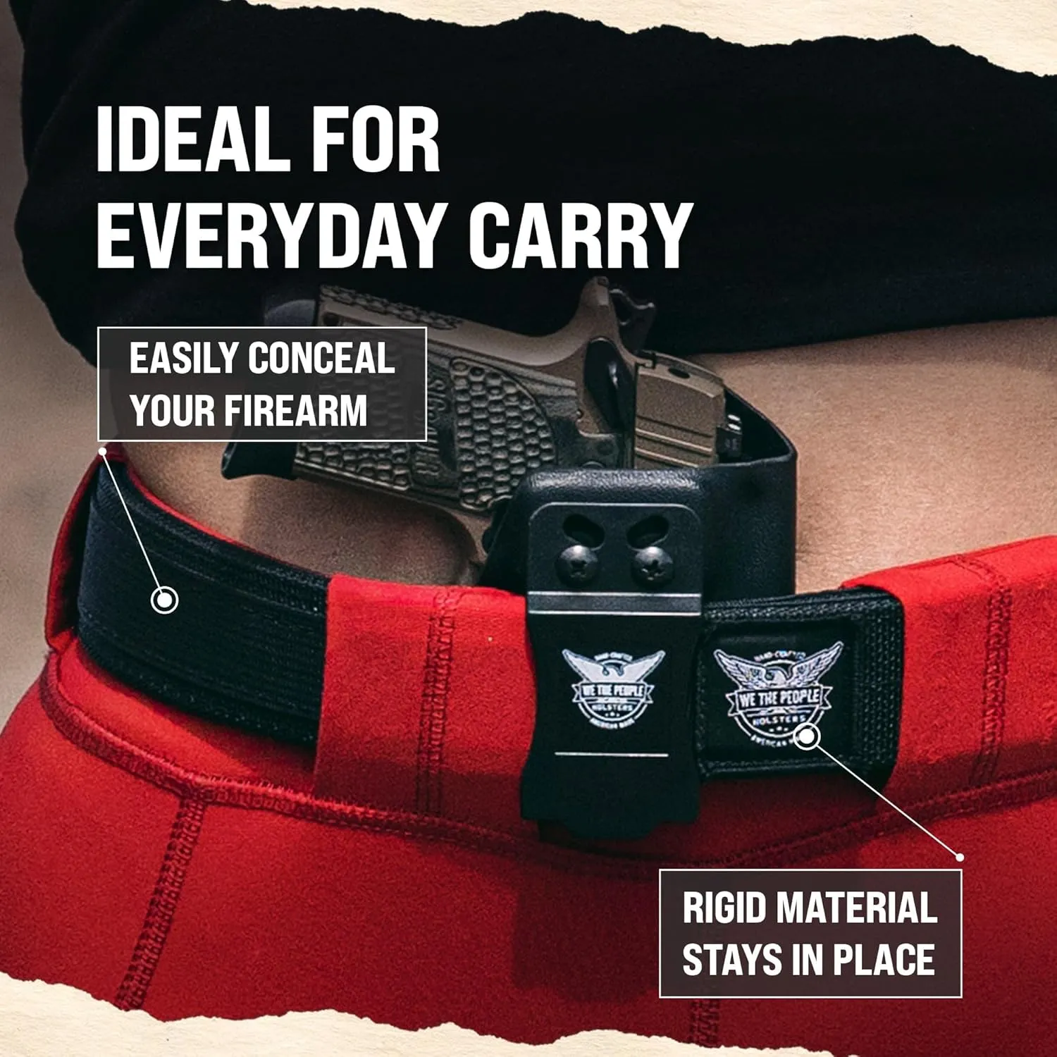 We The People Holsters - Falcon - Buckleless Gun Belt - Tactical Gun Belt for Concealed Carry