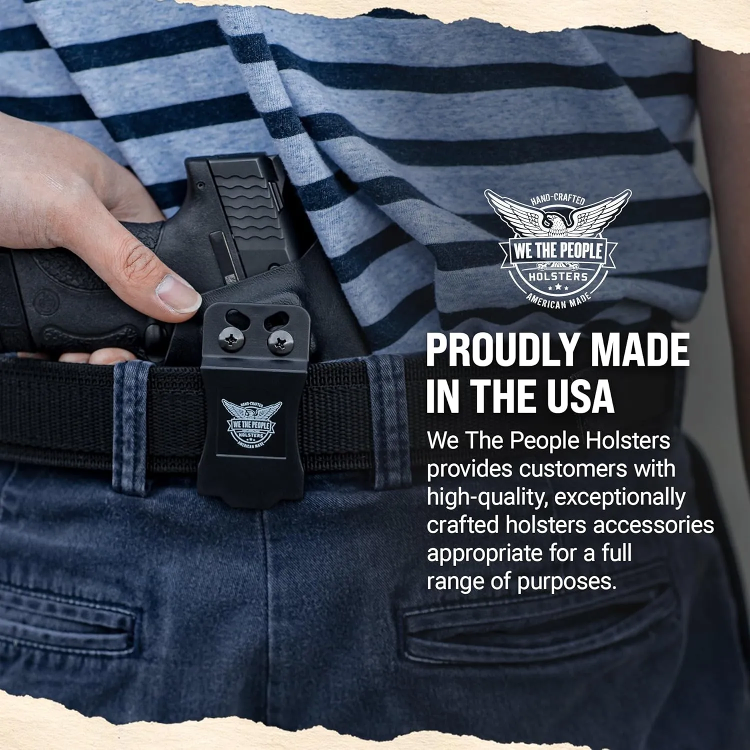 We The People Holsters - Falcon - Buckleless Gun Belt - Tactical Gun Belt for Concealed Carry