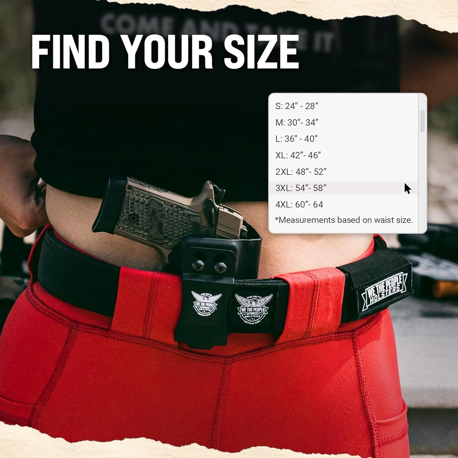 We The People Holsters - Falcon - Buckleless Gun Belt - Tactical Gun Belt for Concealed Carry