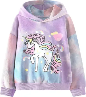 WELAKEN Unicorn Sweatshirts for Girls Toddler & Kids II Little Girl's Pullover Tops Sweaters & Hoodies
