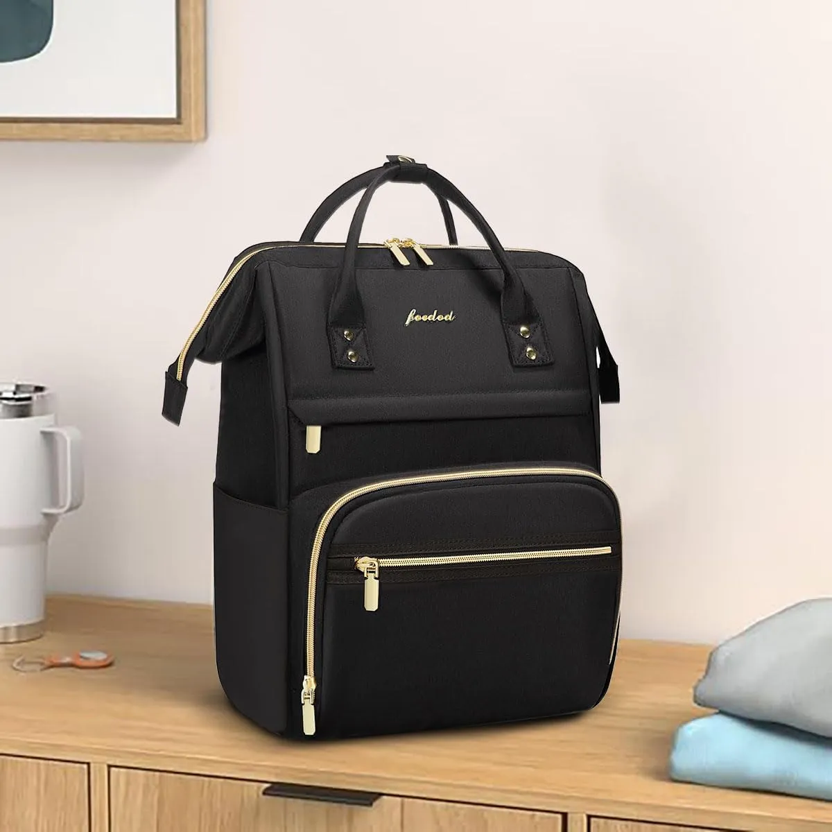 Women Laptop Backpack Work Bag - Fits 15.6 inch with Laptop Compartment Waterproof Professional Fashion Travel Purse for College Nurse Business Computer Backpack
