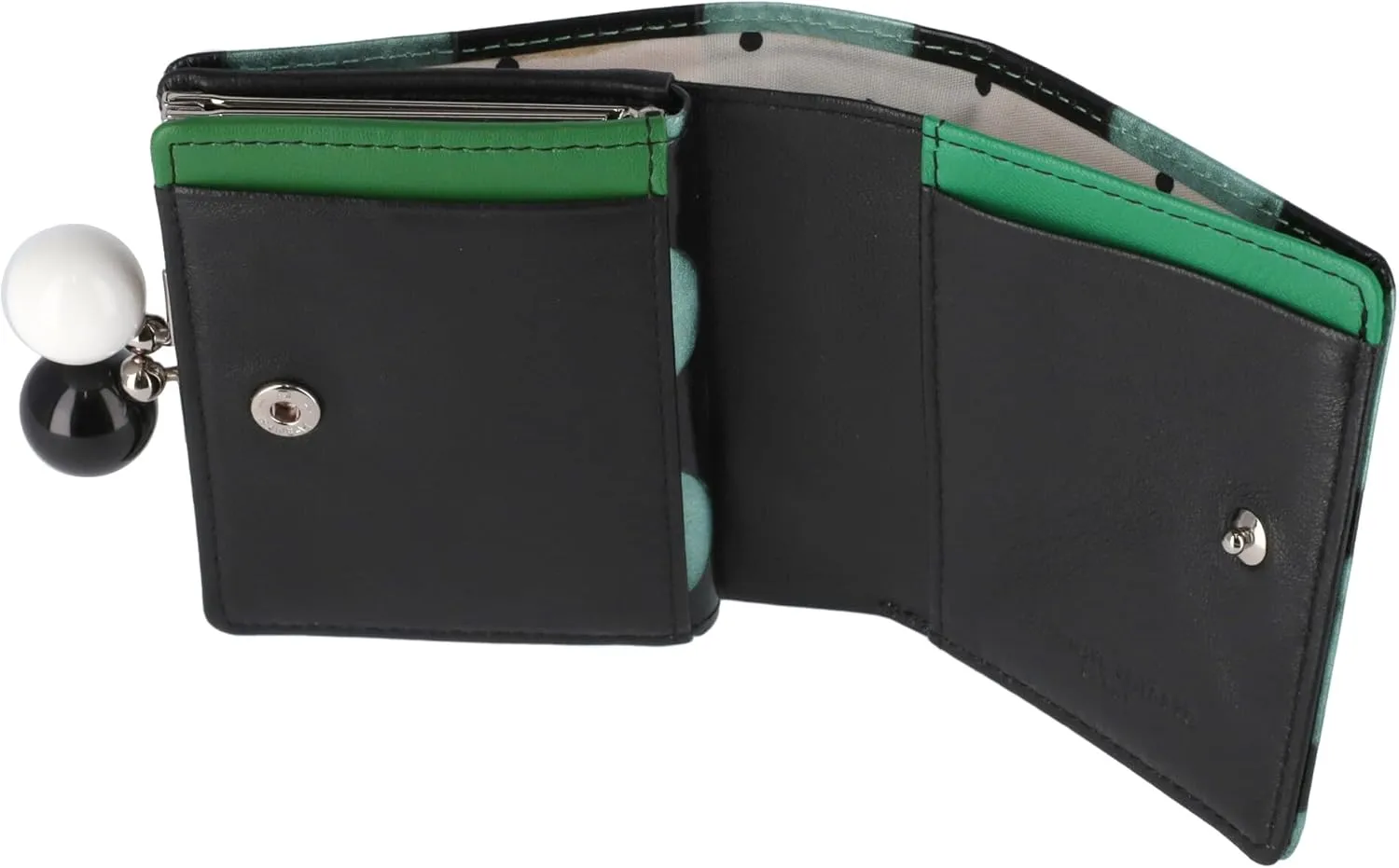 Women's Large Dot Pattern Mini Wallet