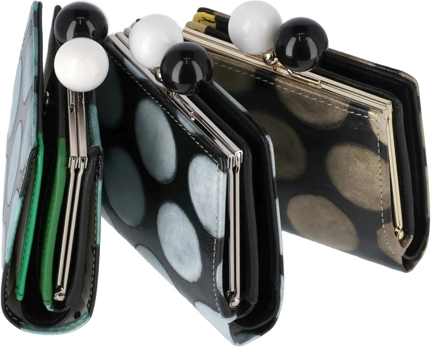 Women's Large Dot Pattern Mini Wallet