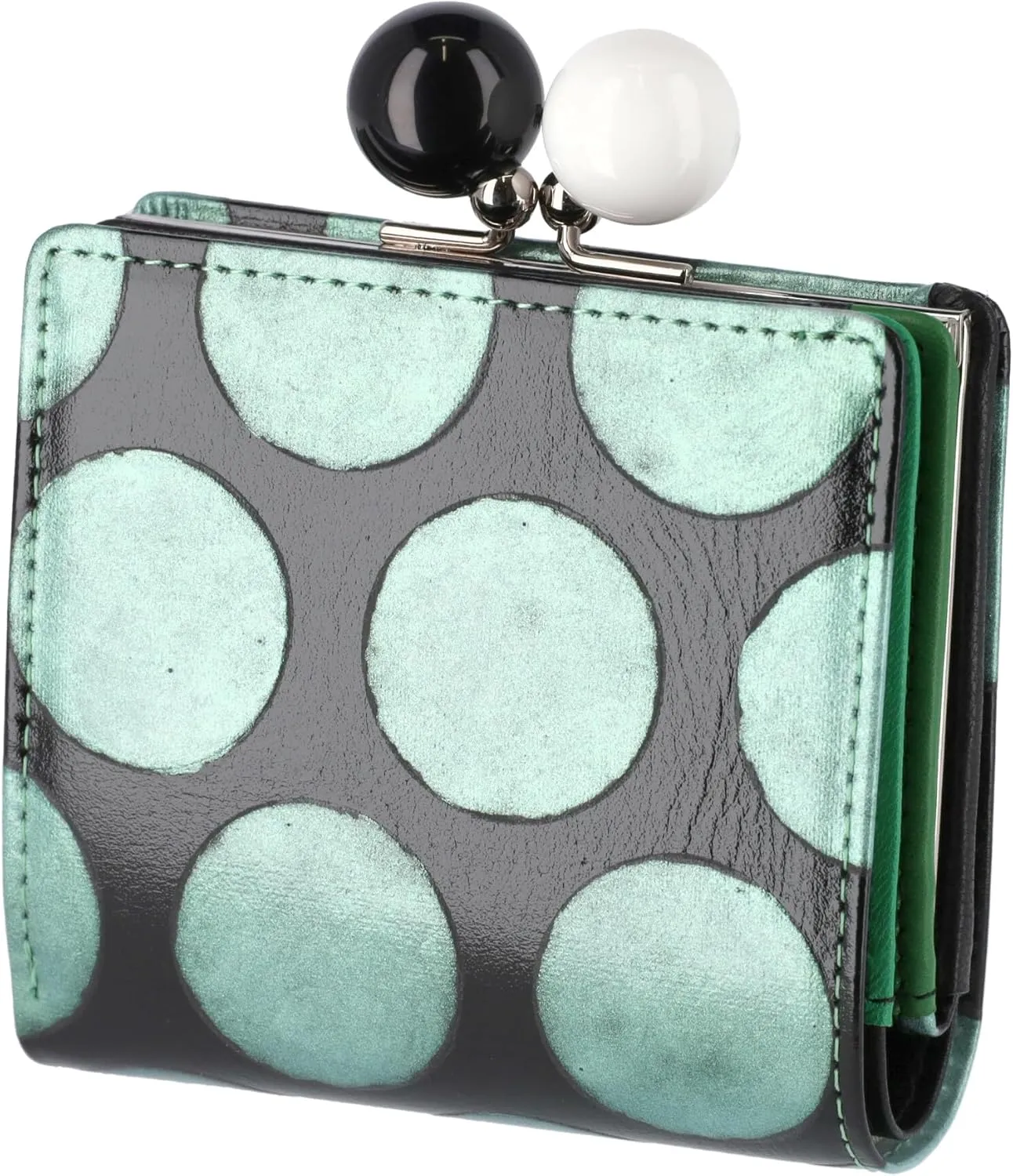 Women's Large Dot Pattern Mini Wallet
