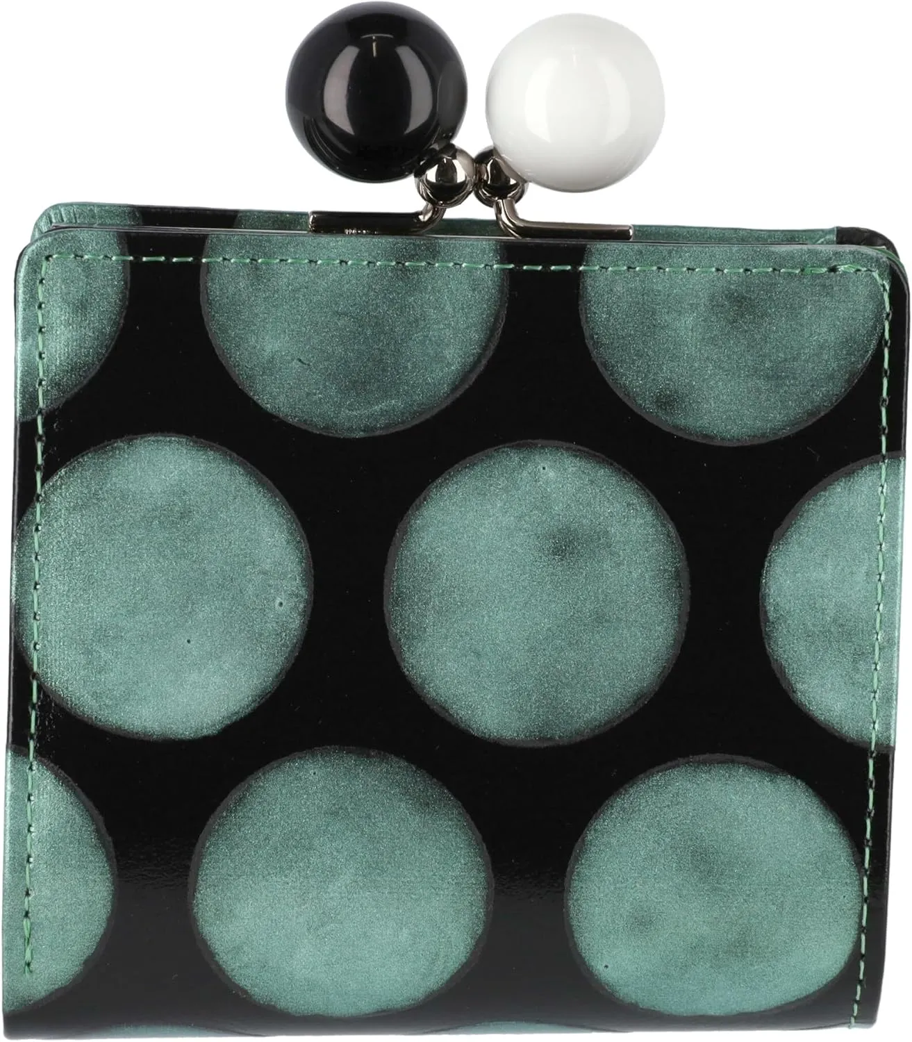 Women's Large Dot Pattern Mini Wallet