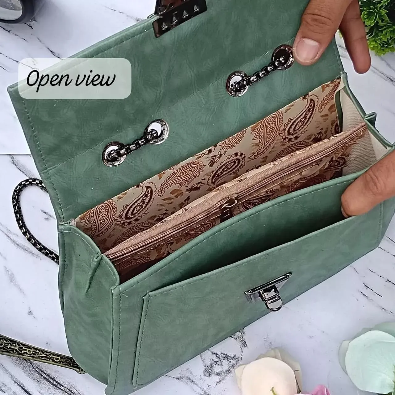 Women's Shoulder Bag 2 in 1 Leather Sling Bag Any Name Can Be Customised, Charm Option Available Bag For Women