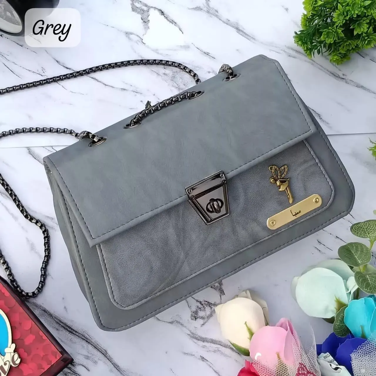Women's Shoulder Bag 2 in 1 Leather Sling Bag Any Name Can Be Customised, Charm Option Available Bag For Women