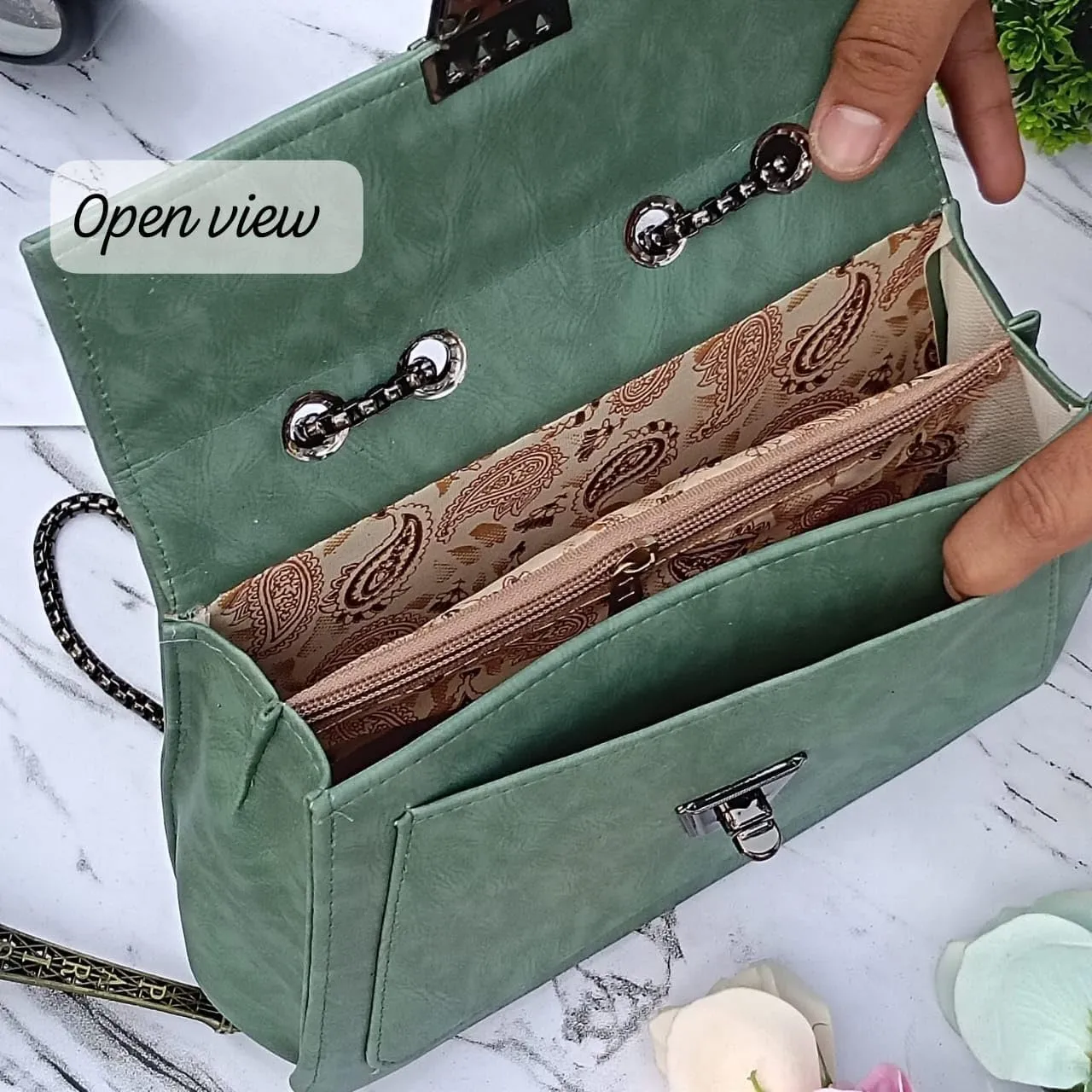 Women's Shoulder Bag 2 in 1 Leather Sling Bag Any Name Can Be Customised, Charm Option Available Bag For Women
