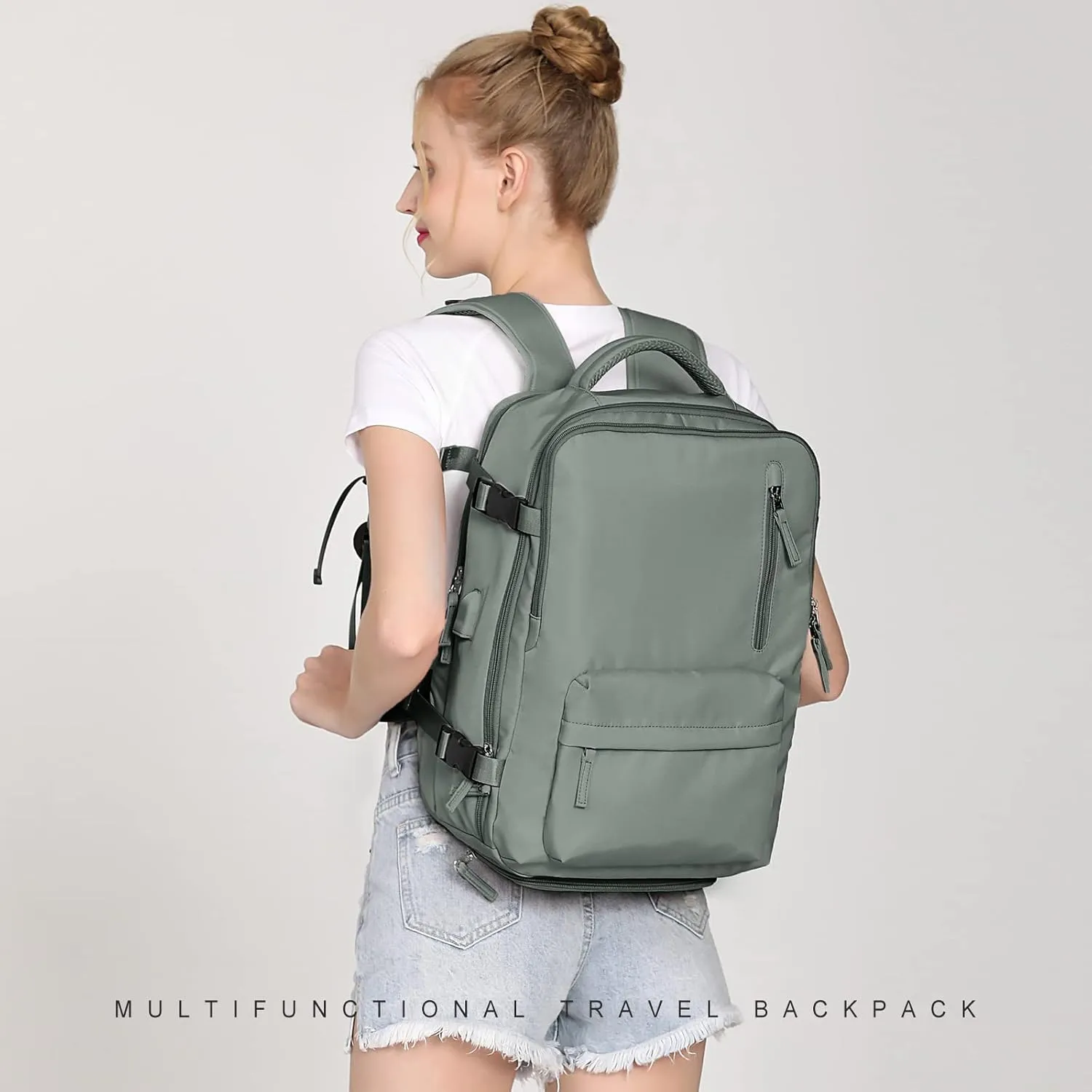 WONHOX Large Travel Backpack Carry on Flight Approved Laptop Work Business Backpack for Women Men Mochila de Viaje