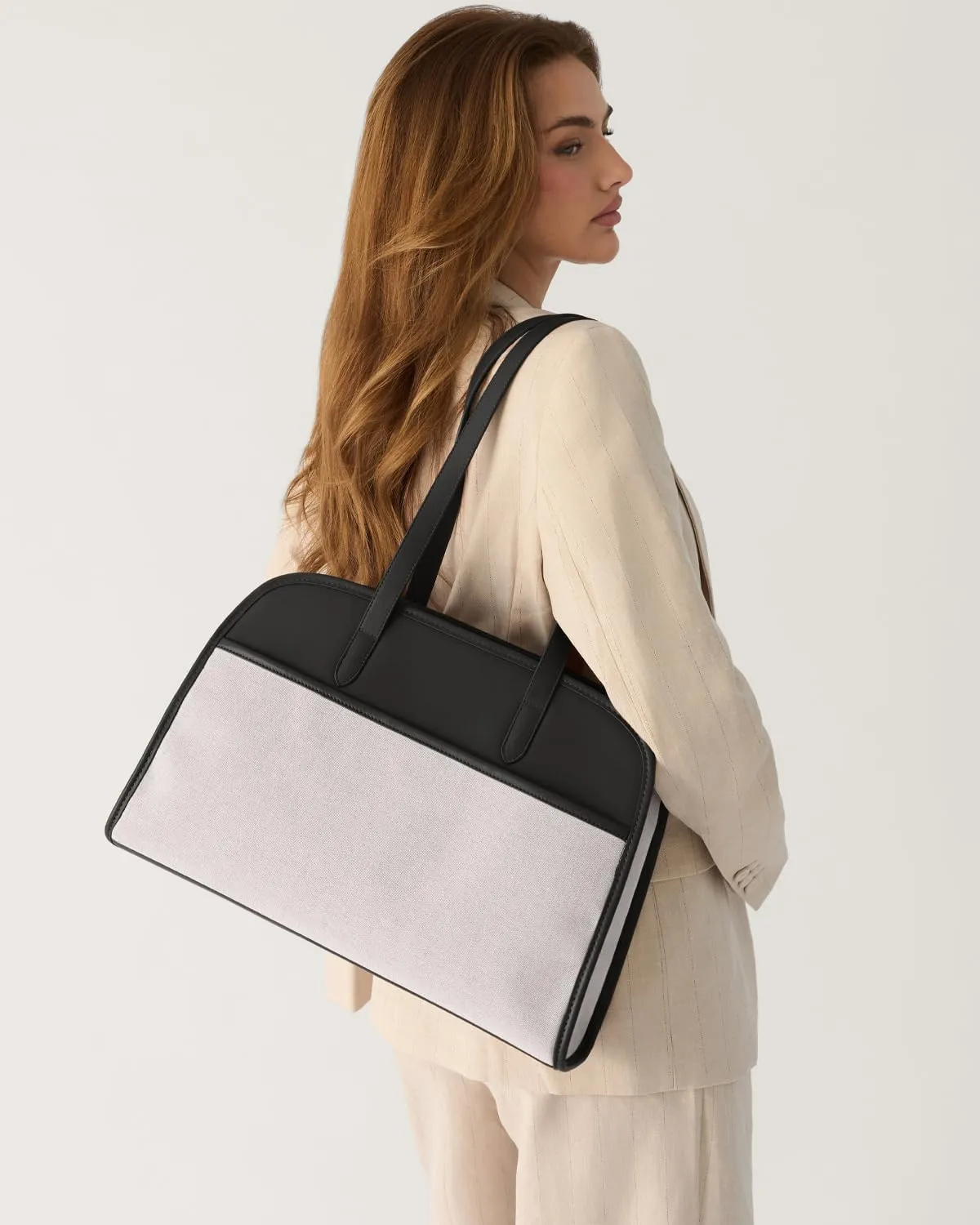 Work Tote Bags for Women 15.6 Inch - Laptop Tote Bag with Zip Compartments - Briefcase for Women Professional for Computer