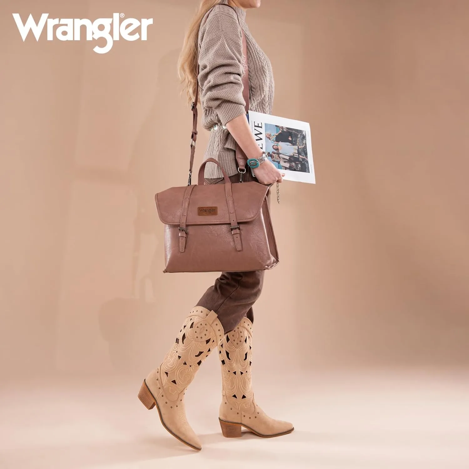 Wrangler Convertible Backpack for Women Briefcase Messenger Bag Professional Computer Work Bag for Business/Travel/Office