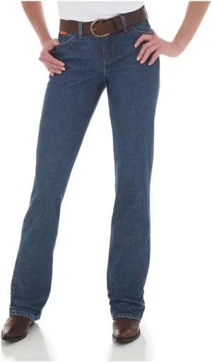 Wrangler Womens FR Western Mid Rise Boot Cut Jean