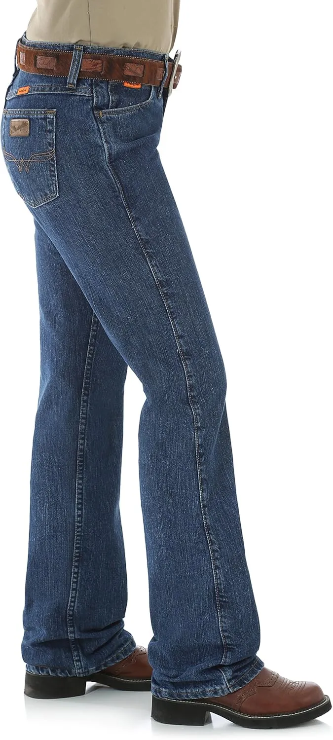 Wrangler Womens FR Western Mid Rise Boot Cut Jean