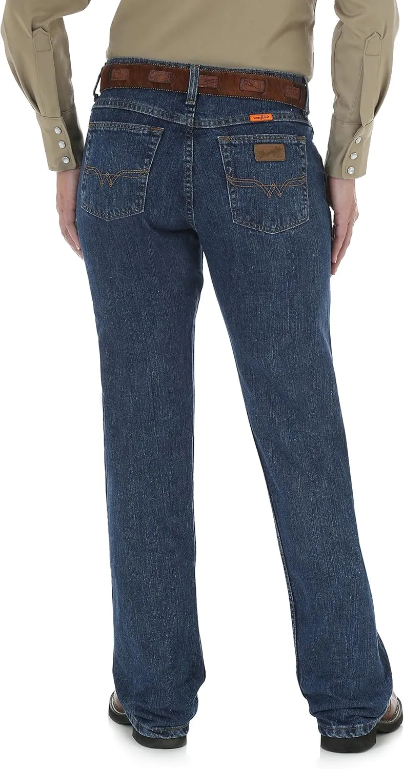 Wrangler Womens FR Western Mid Rise Boot Cut Jean