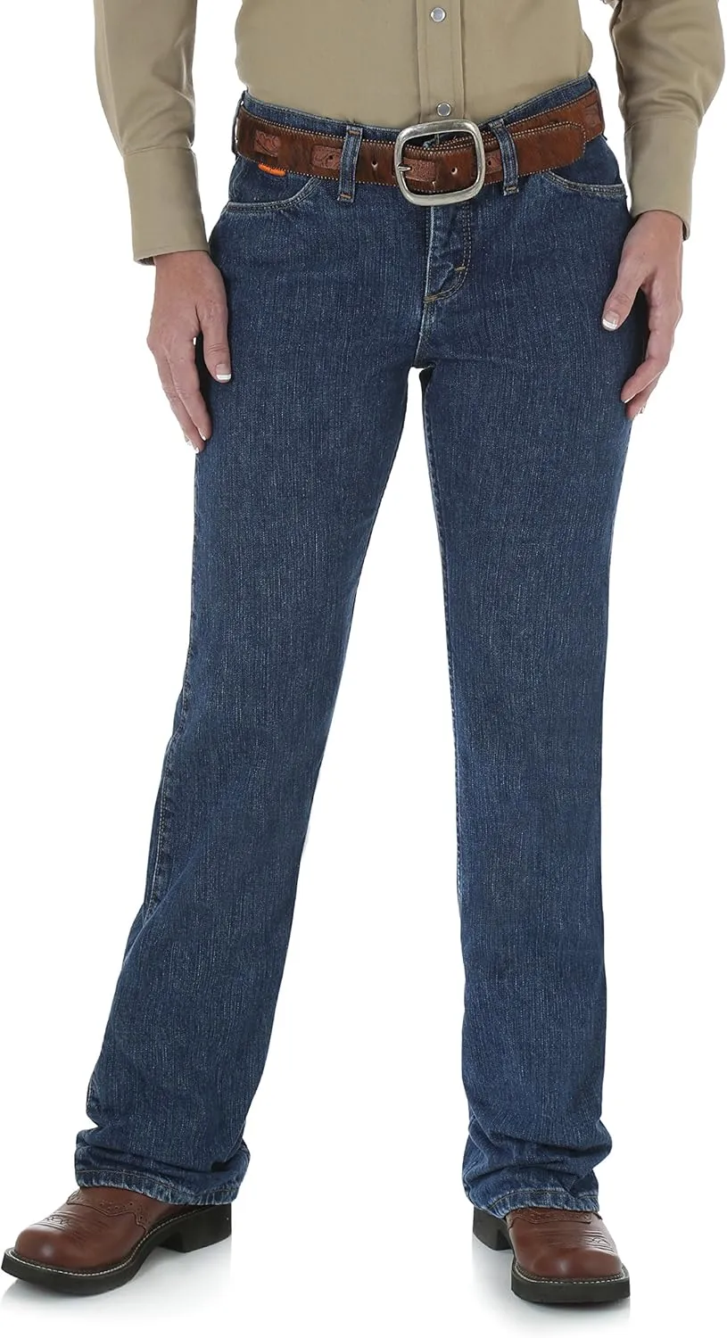 Wrangler Womens FR Western Mid Rise Boot Cut Jean