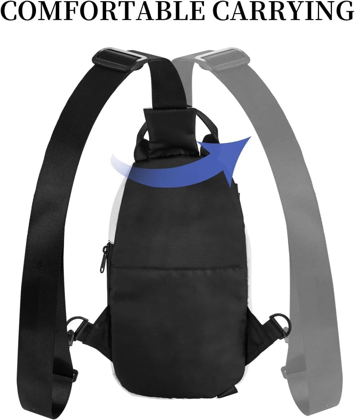 WURTON Exotic Tribe Tie Dye Style Print Crossbody Backpack Cross Pack Lightweight Sling Bag Travel, Hiking