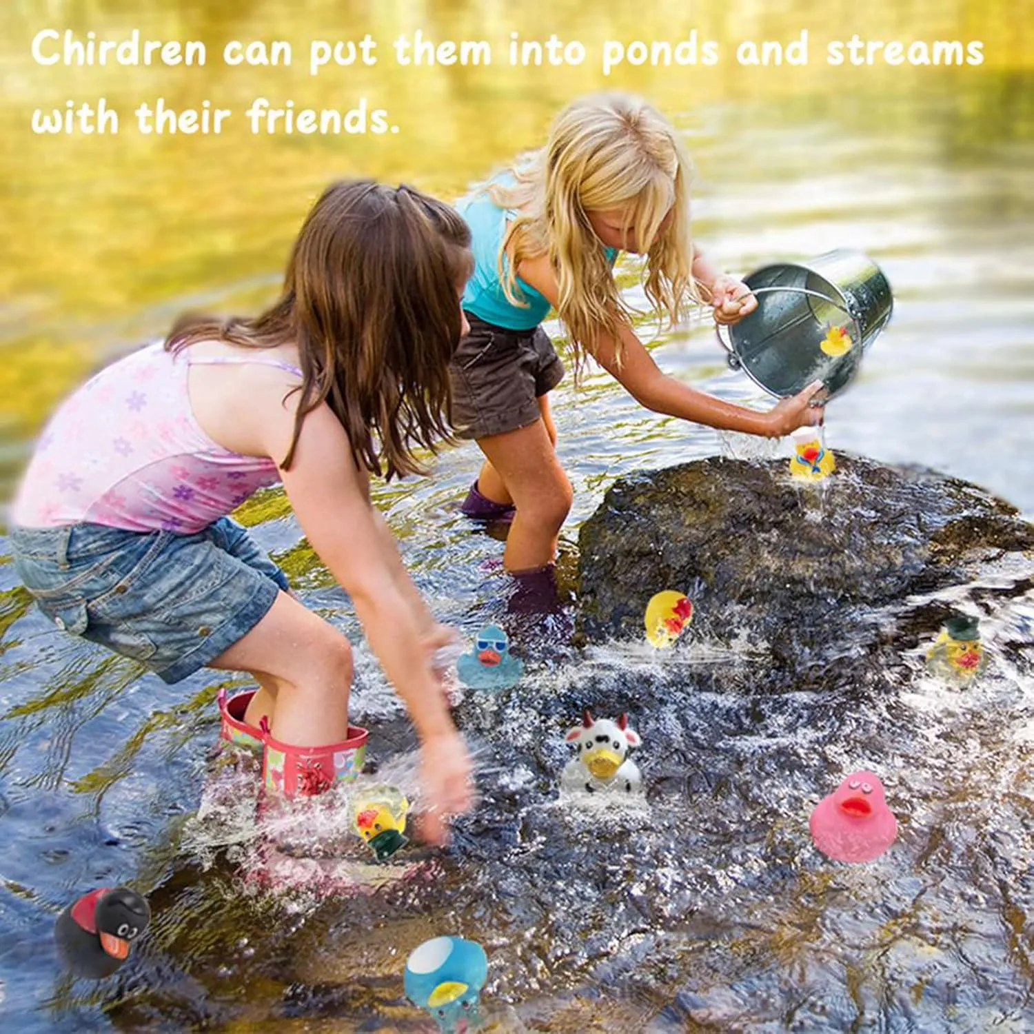XY-WQ 25 Pack Rubber Duck for Jeeps Ducking - 2.3 Inch Bulk Floater Duck for Kids - Baby Bath Toy Assortment - Party Favors, Birthdays, Bath Time, and More (25 Varieties)